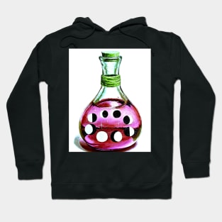 Pink and green Wiccan bottle - moon phases Hoodie